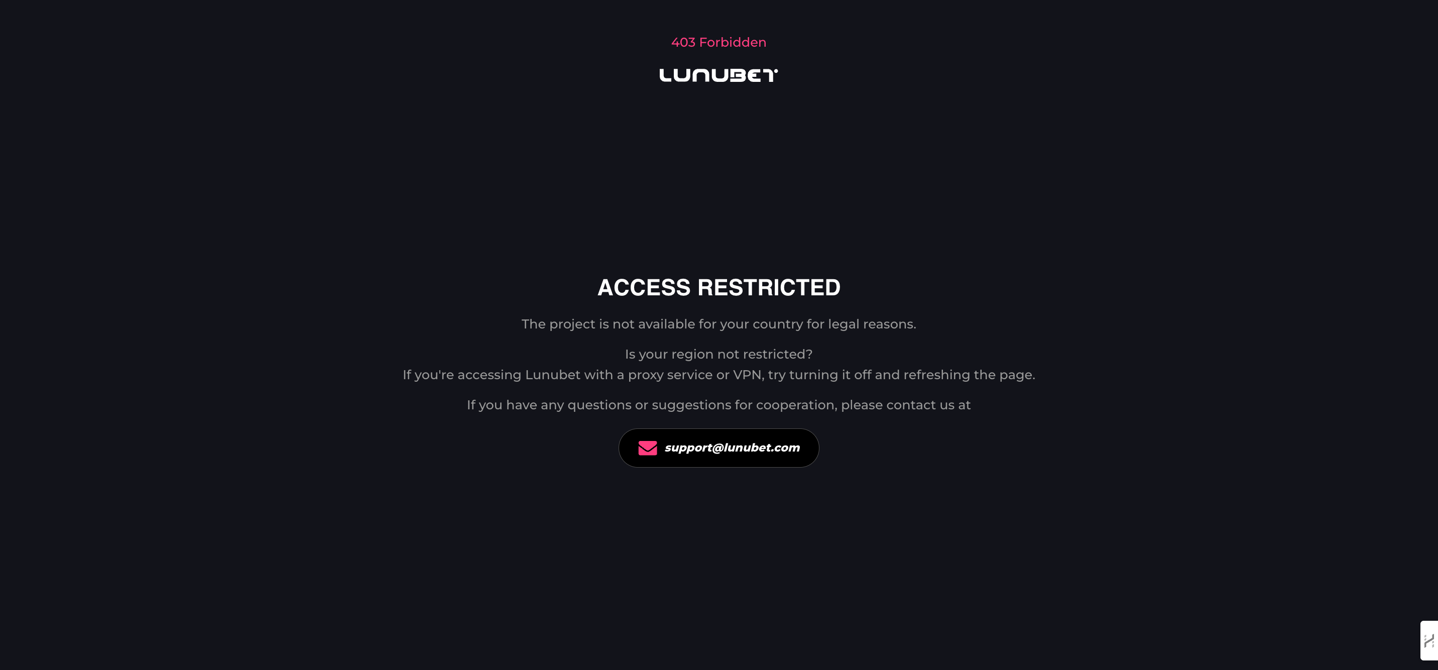 Lunubet Restricted
