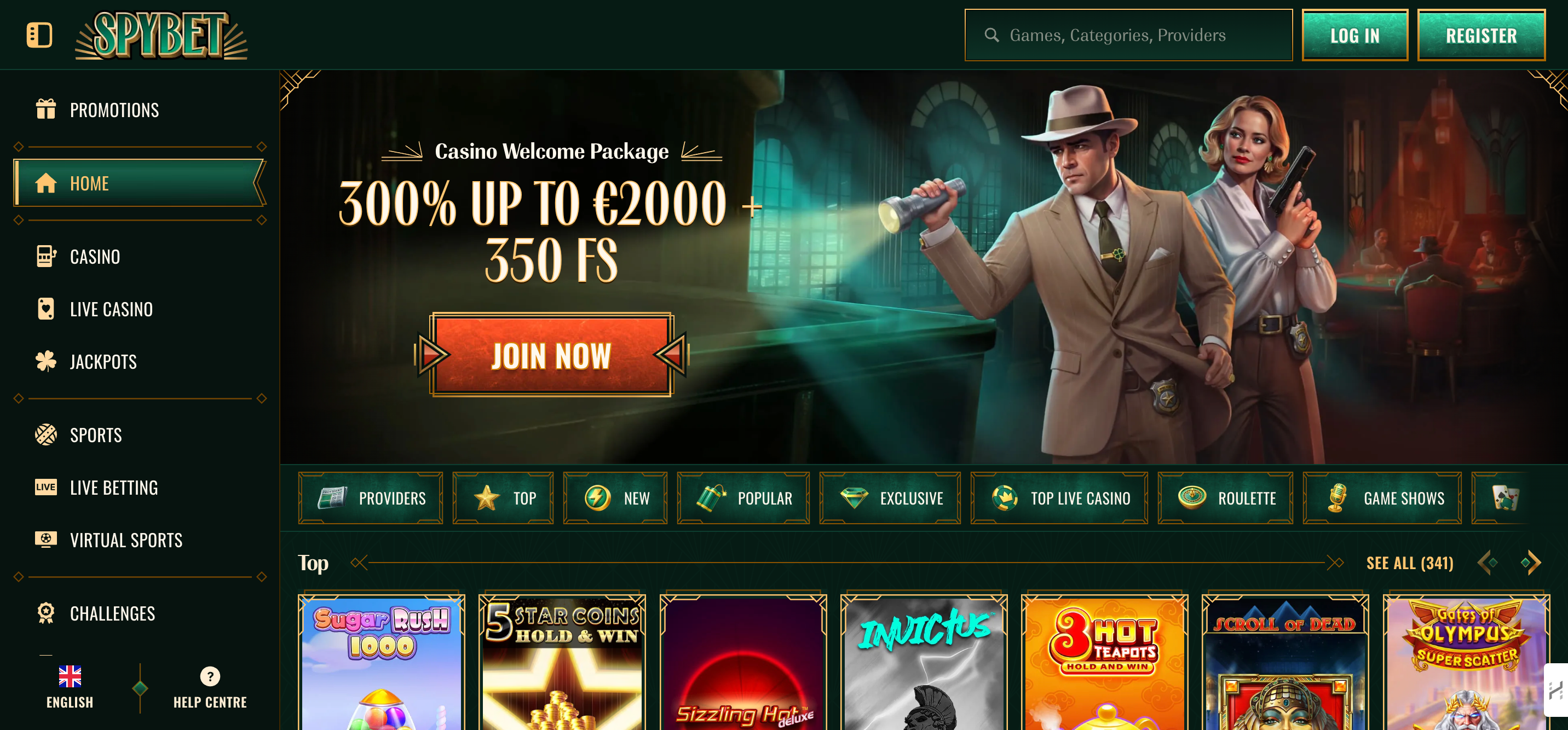 SpyBet website