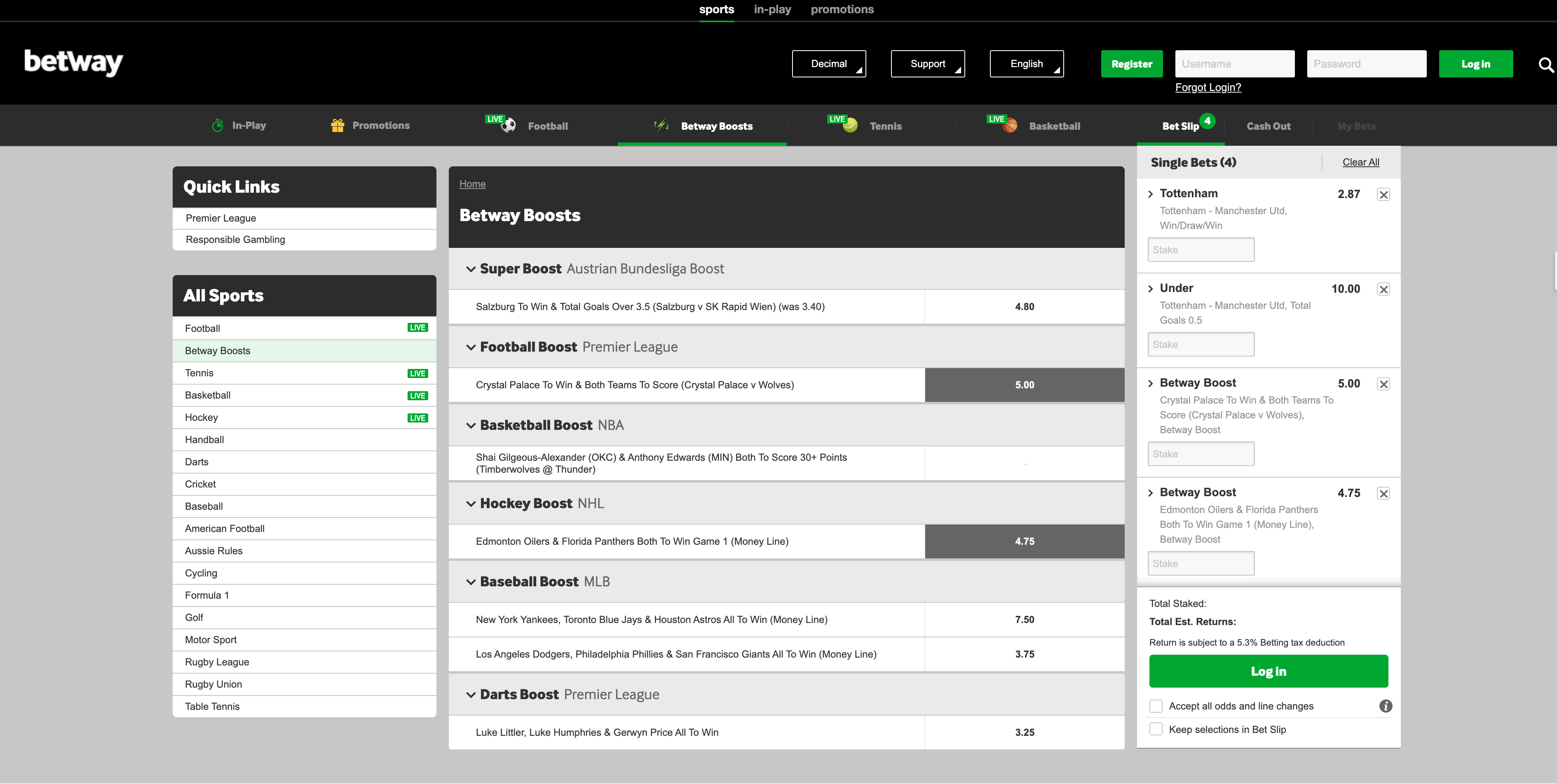 betway promos page