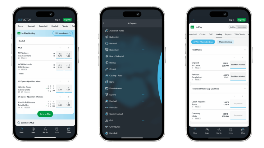 betvictor interface