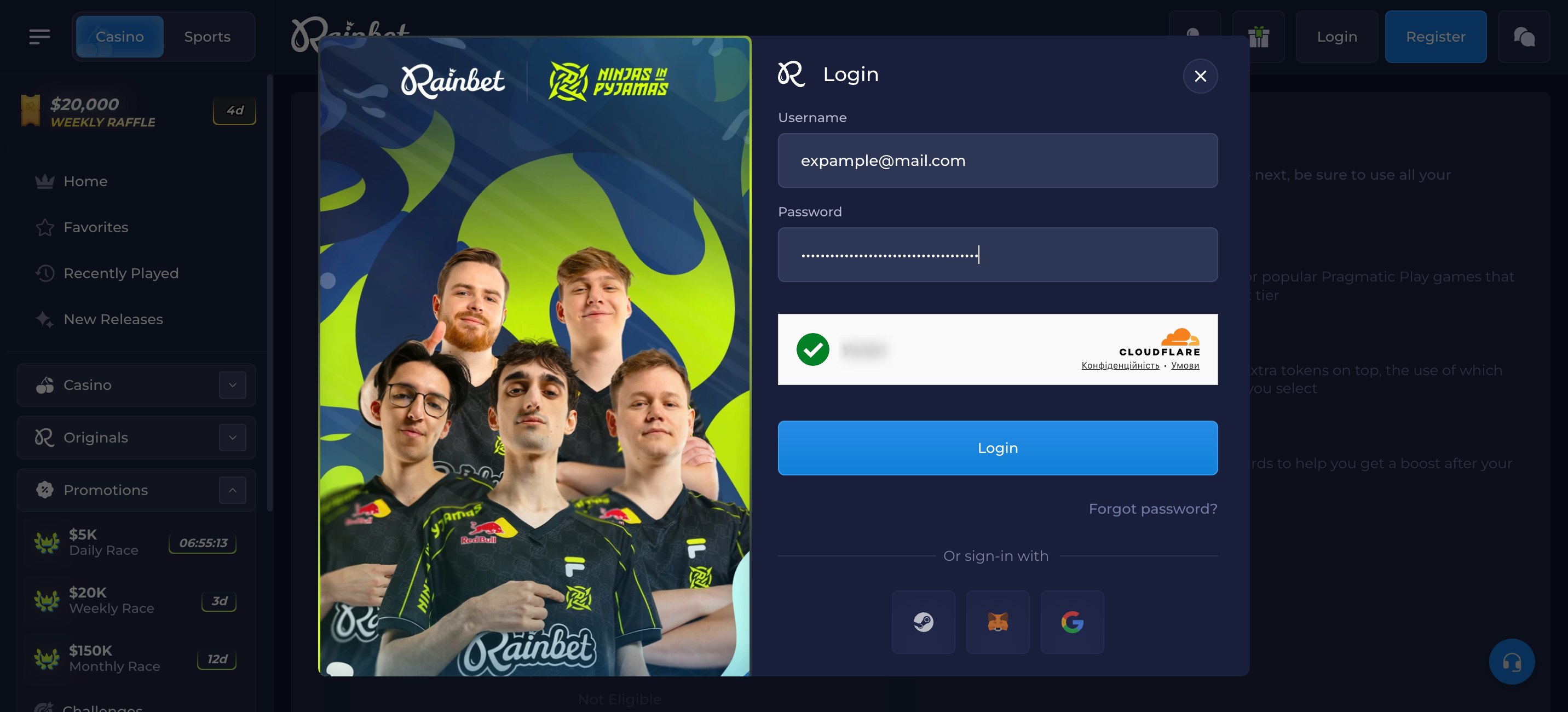 Rainbet Login