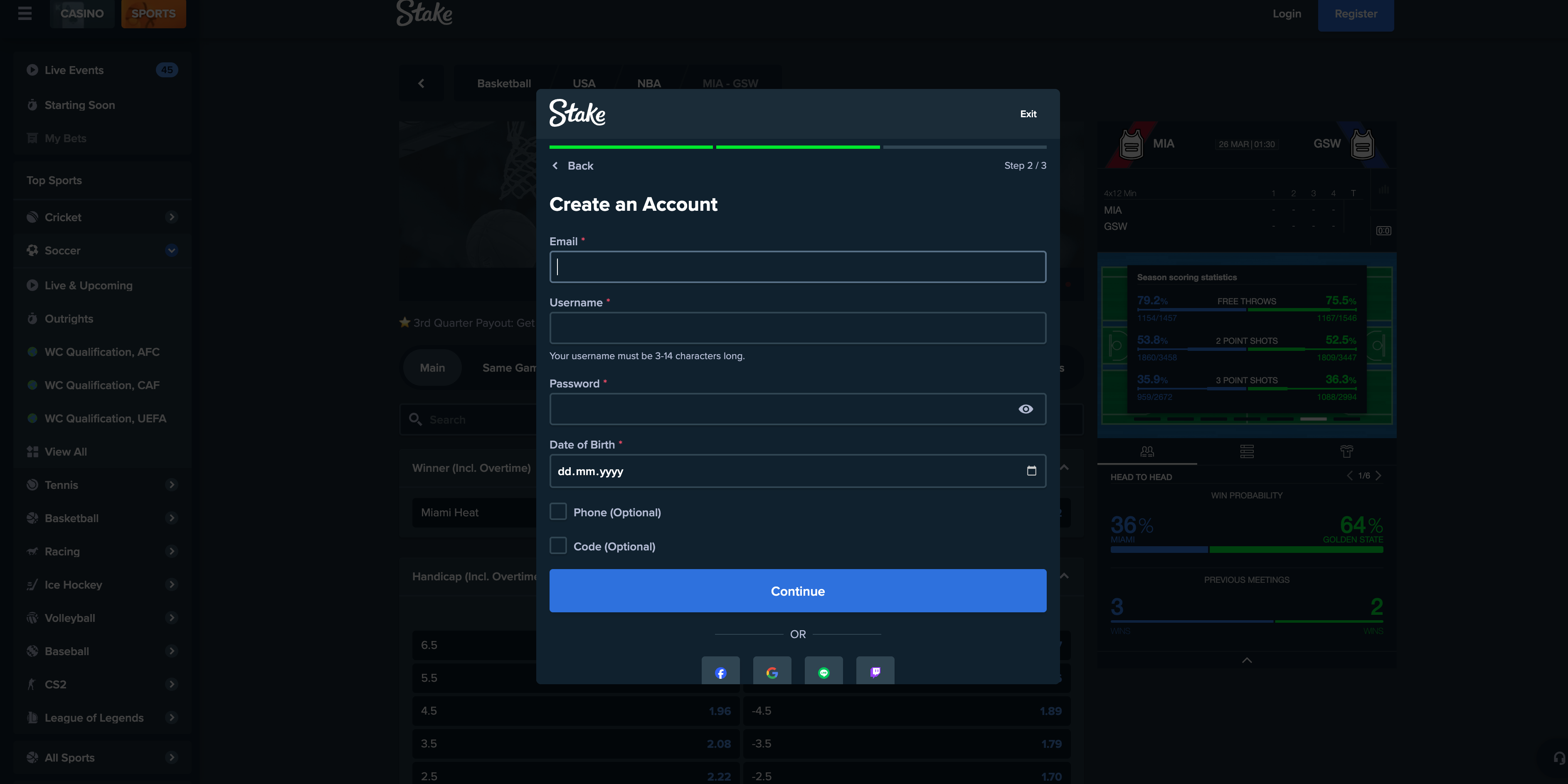 stake website