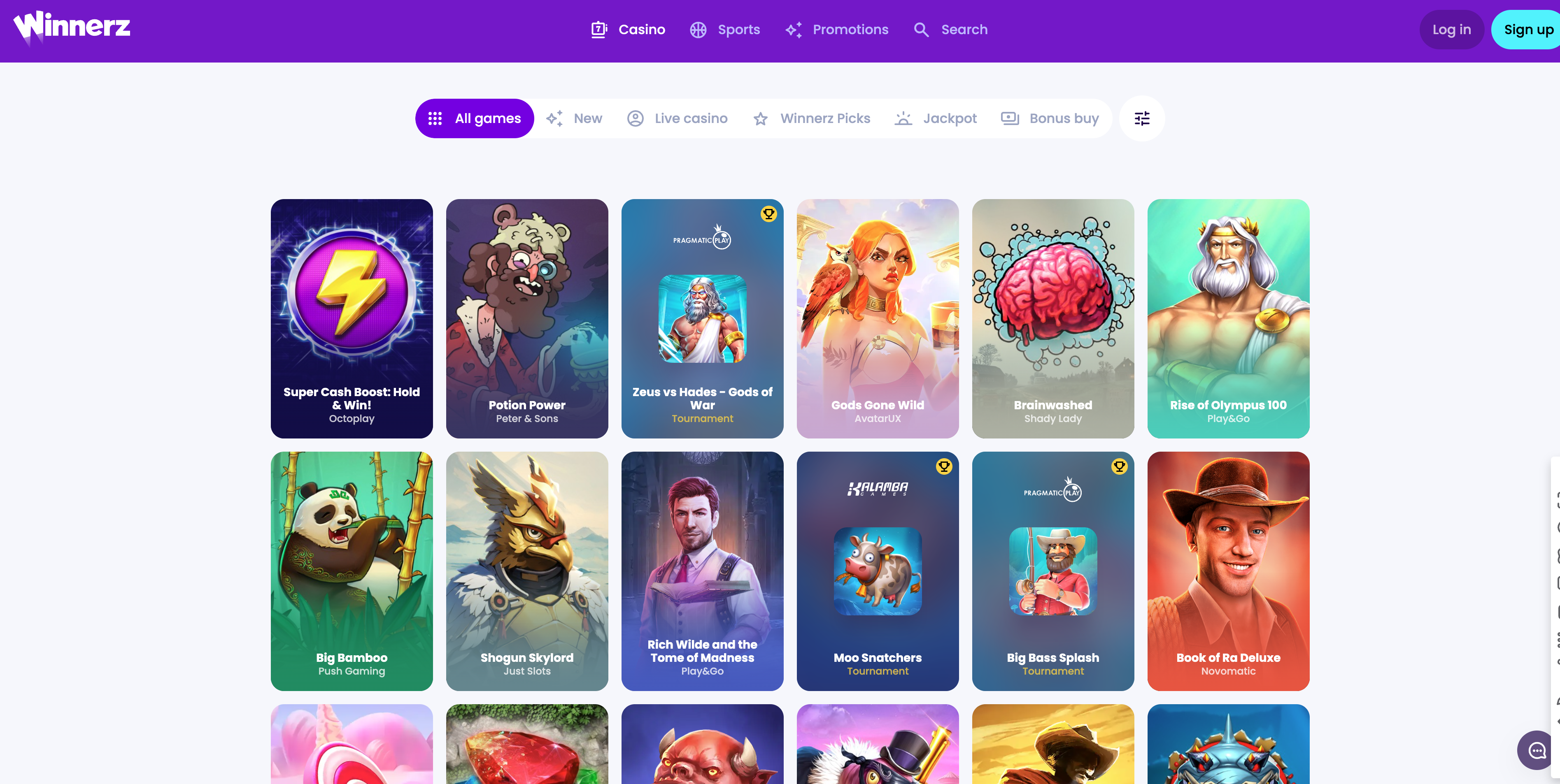 winnerz website