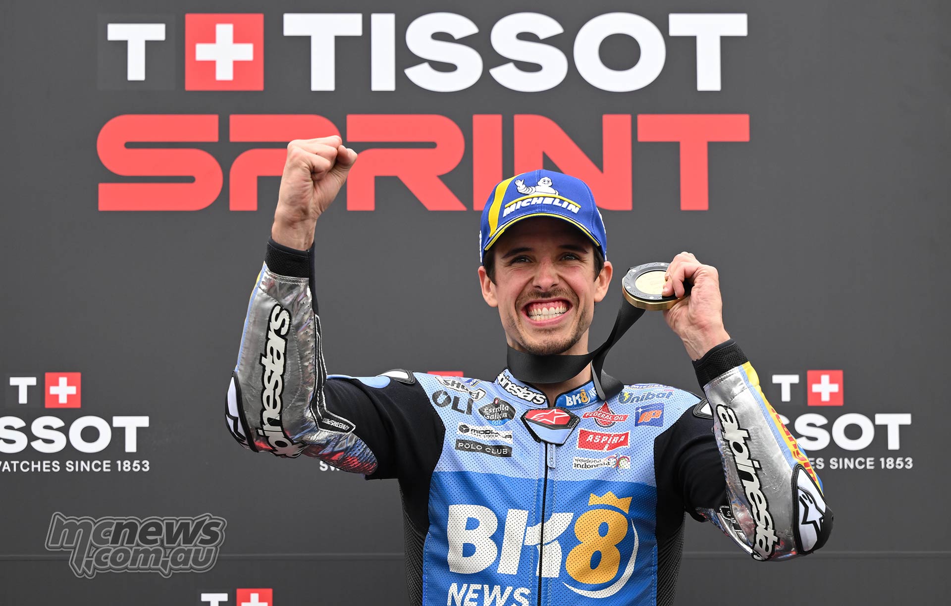 alex marquez on the podium in the Silverstone