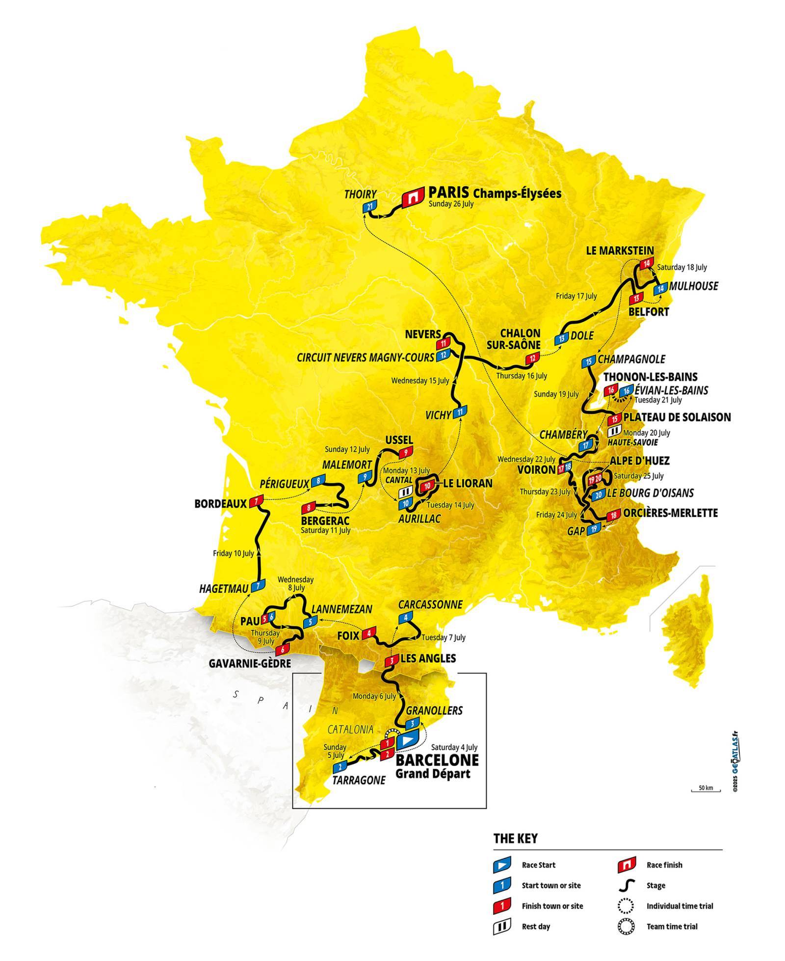 Tour de France Route