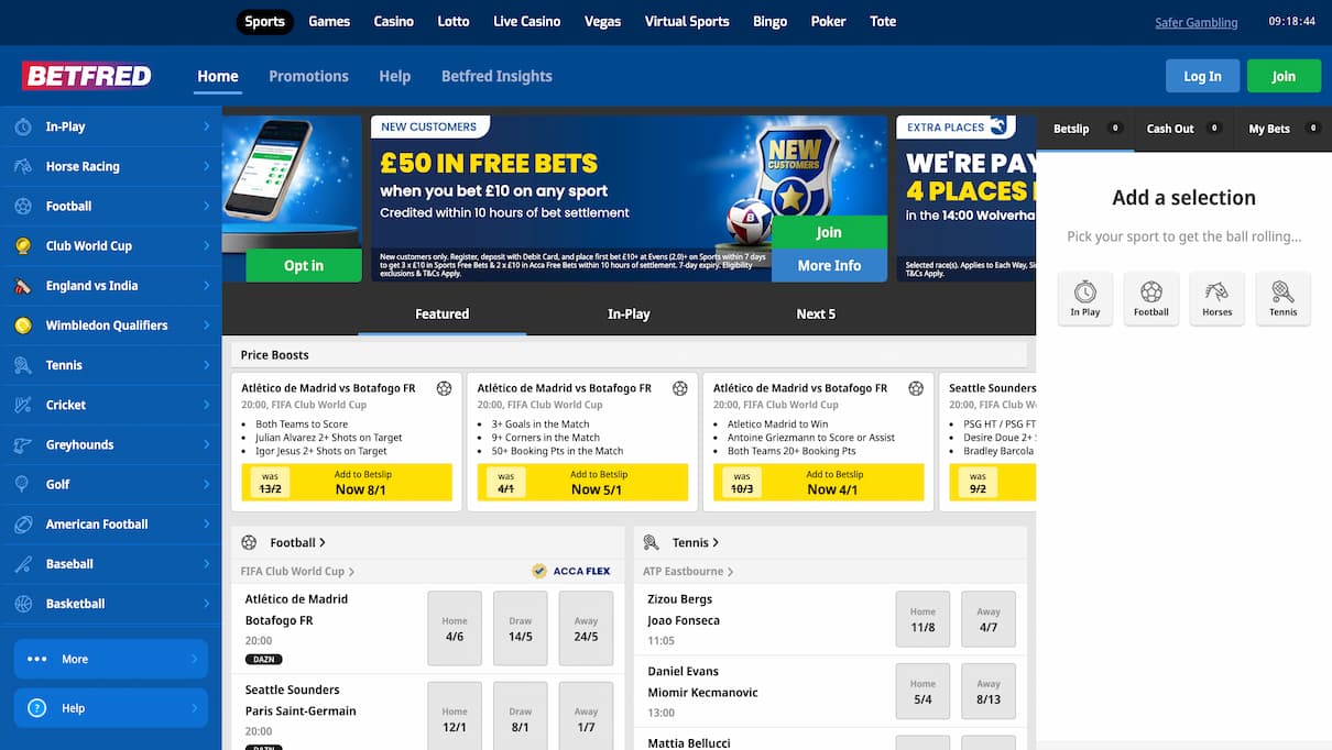 Betfred website