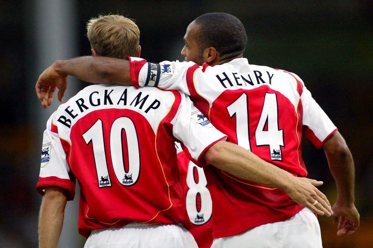 Dennis Bergkamp and Thierry Henry