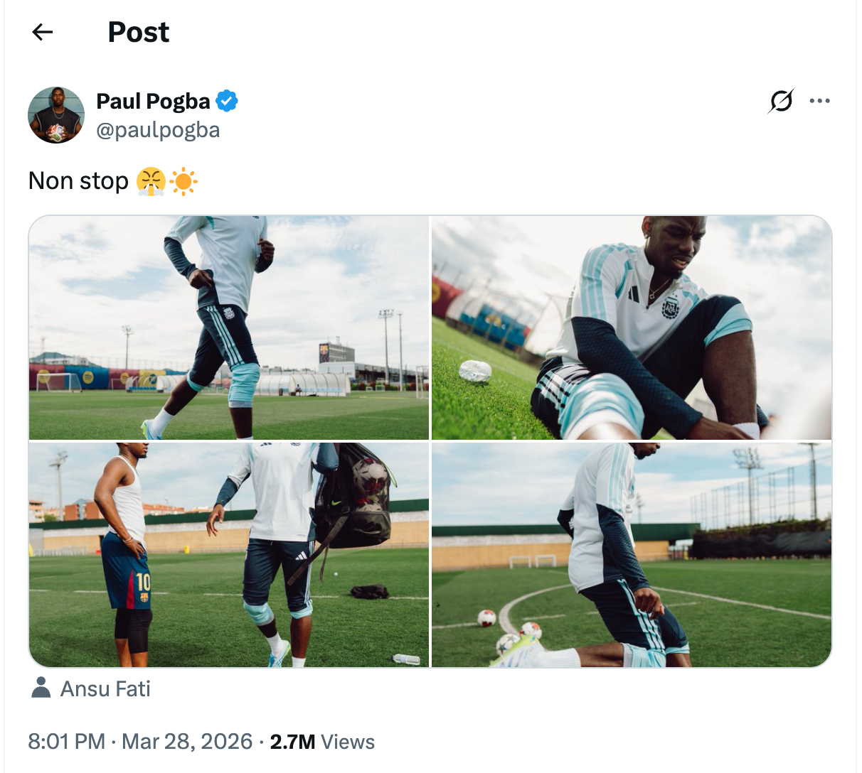 Paul Pogba in Argentina's shirt