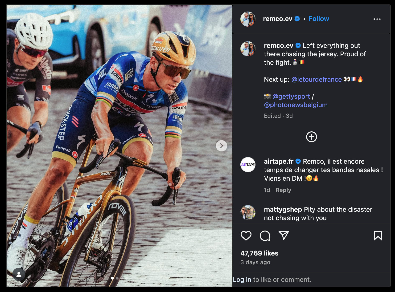 Remco Evenepoel Instagram