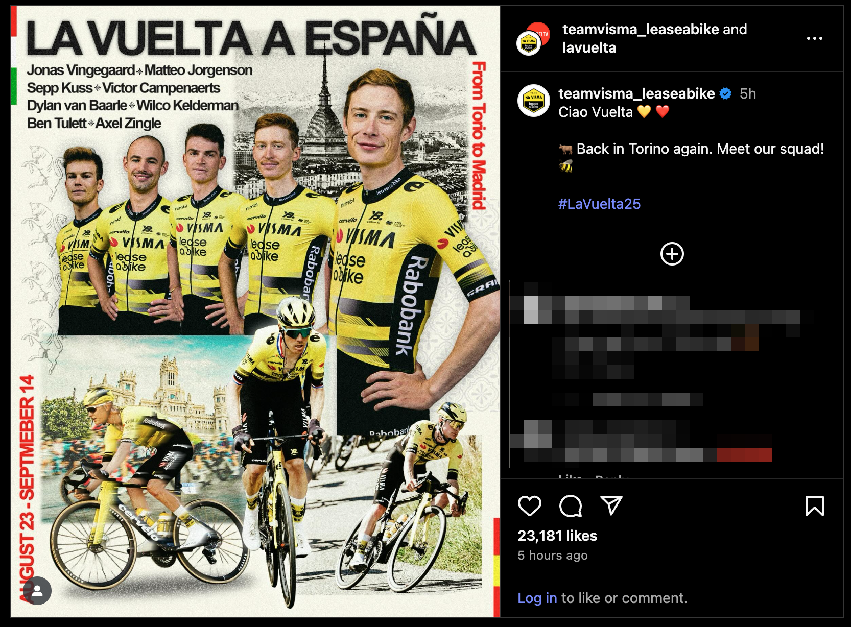 Visma Squad for Vuelta 2025