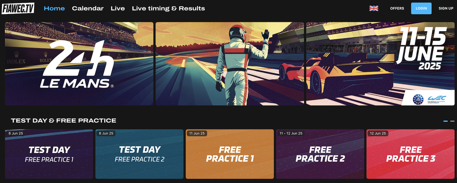 FIA WEC TV Interface