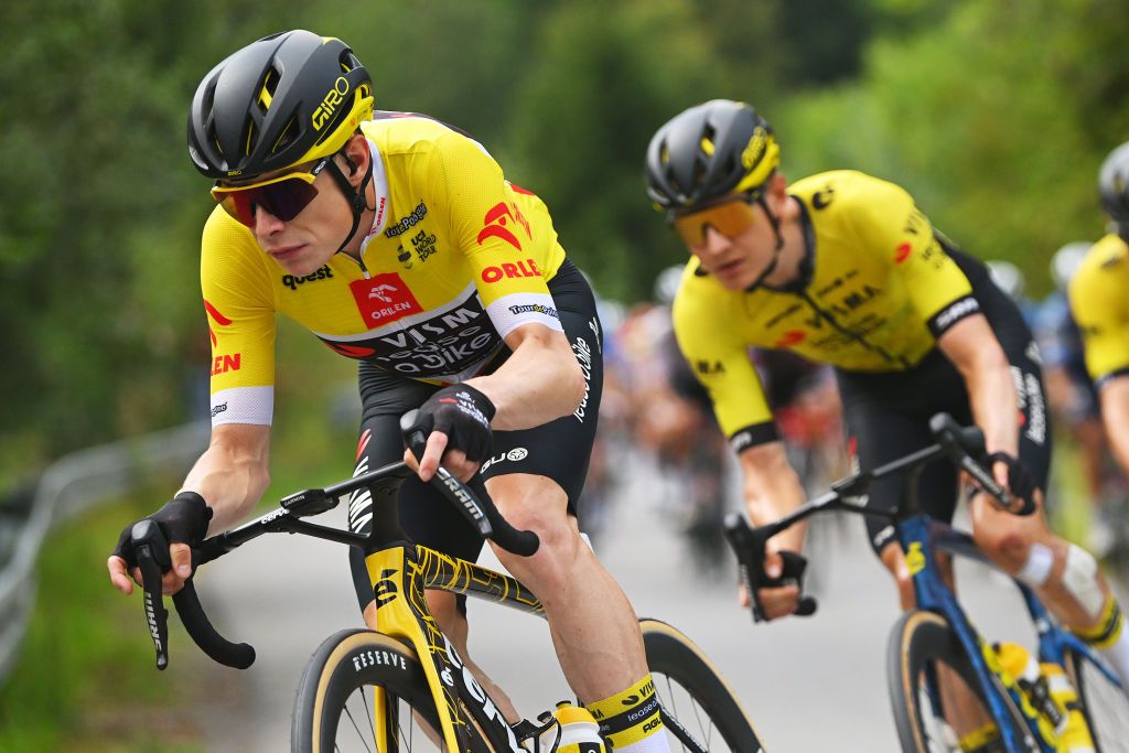 Jonas Vingegaard riding in the may of 2025