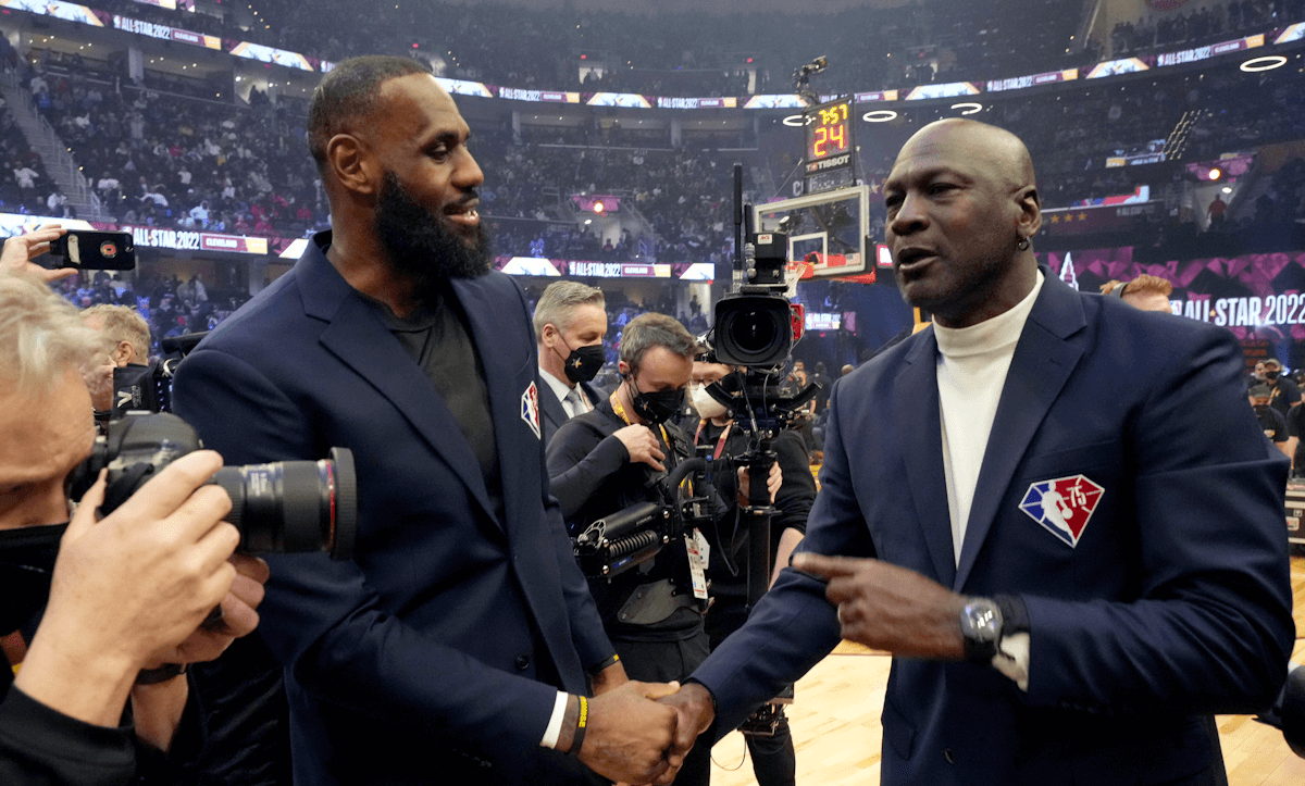 LeBron James and Michael Jordan. Source: ktla.com
