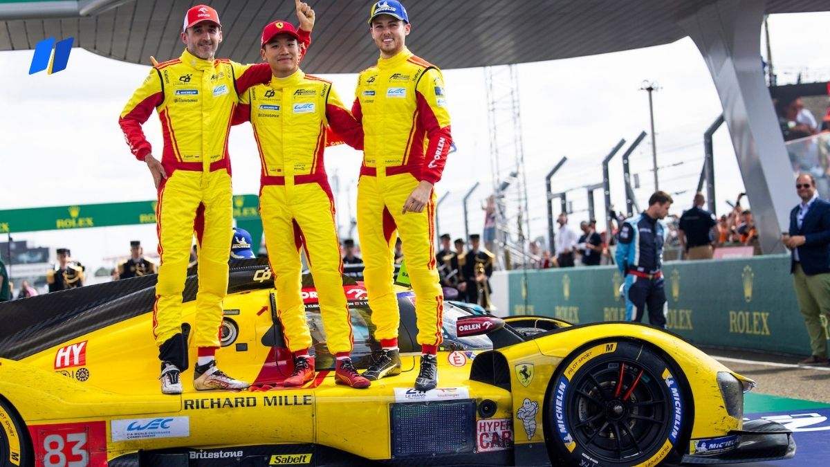 yellow ferrari - le mans 2025