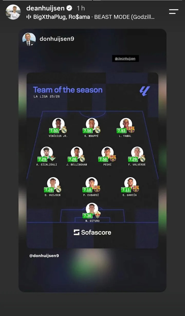 Huijsen Story in Instagram. Source: Official Instagram