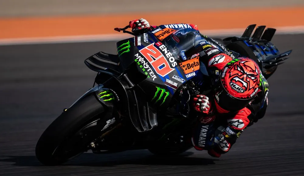 motogp Valencia going fast on a corner