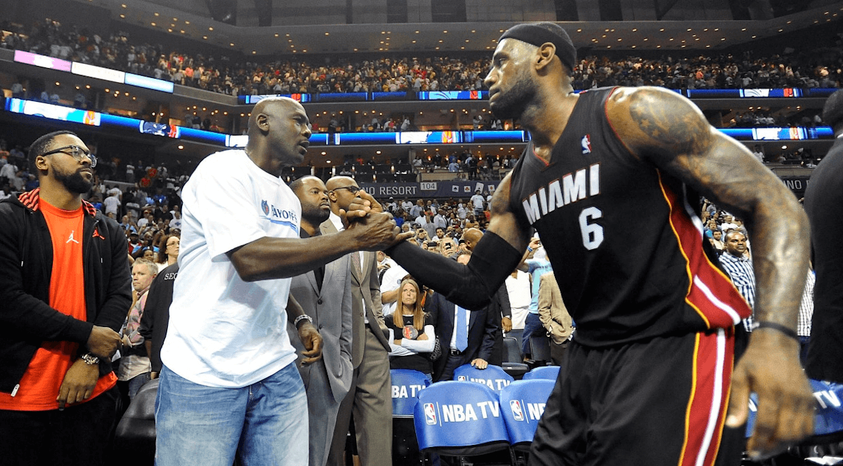Michael Jordan and LeBron James. Source: nbcnews.com
