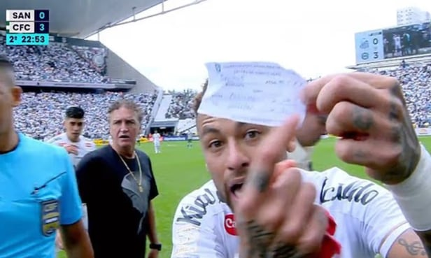 Neymar involved in substitution controversy just before World Cup squad announcement. Source: CHOSUNBIZ