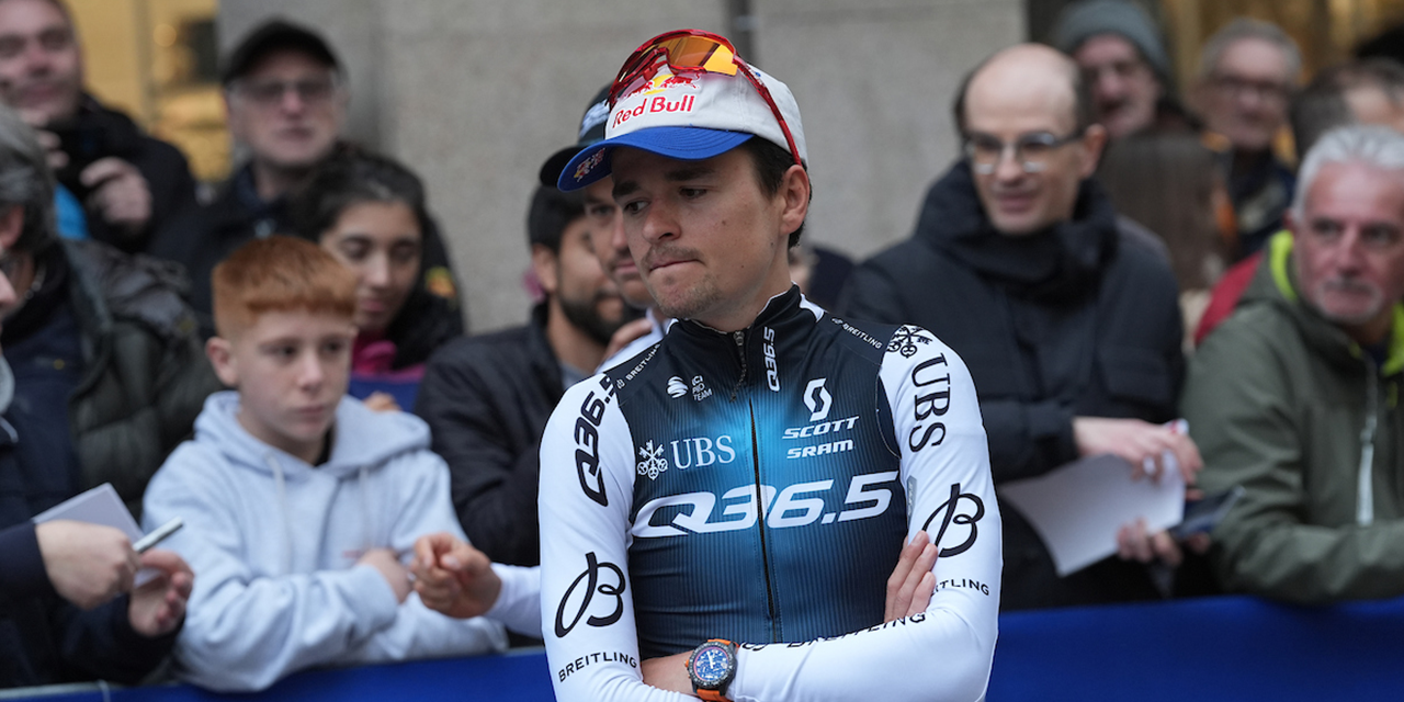tom pidcock after the second stage at giro d'italia 2025