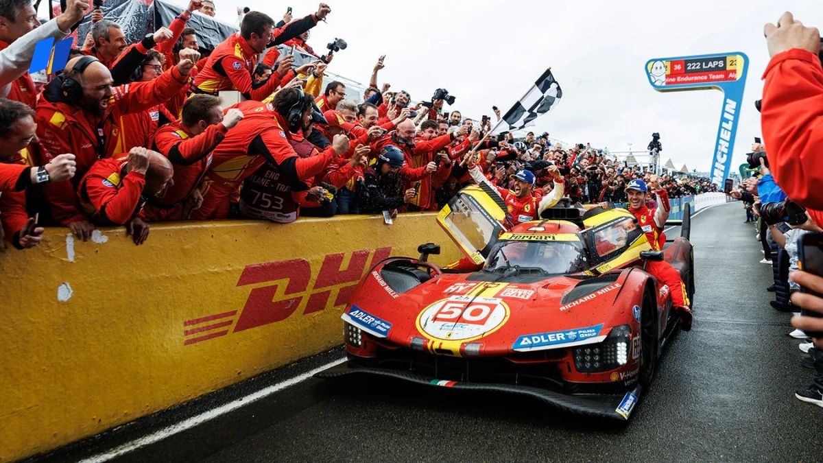 red ferrari - le mans 2025